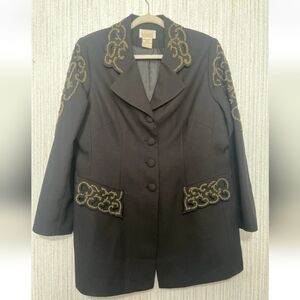 Romans Size A4 Vintage Dress Jacket Bead Work